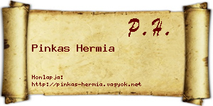 Pinkas Hermia névjegykártya