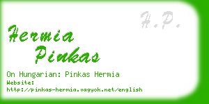 hermia pinkas business card